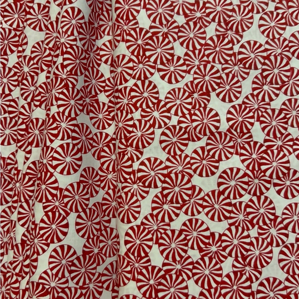1 yard Noel Collection Peppermint fabric red and white by the yard cotton Joanns